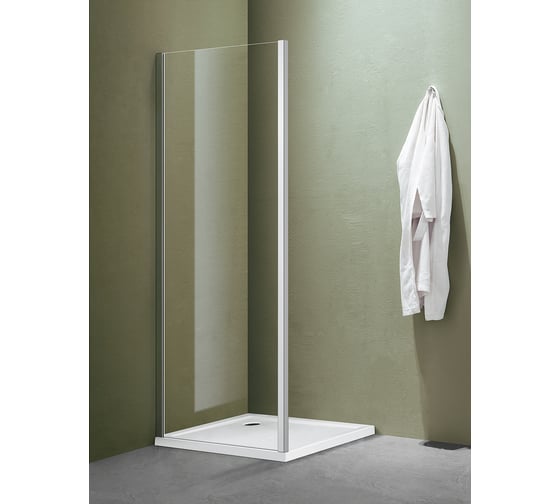 Изображение товара Боковая часть душевого ограждения SANTREK AQUA Lea- SP-900-C-Chrome 900х1850 стекло прозрачное 5 мм, профиль хром 308491