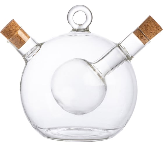 Изображение товара Емкость для масла и уксуса Mallony oliva, объем 350/50 мл, из боросиликатного стекла, круглая 105013