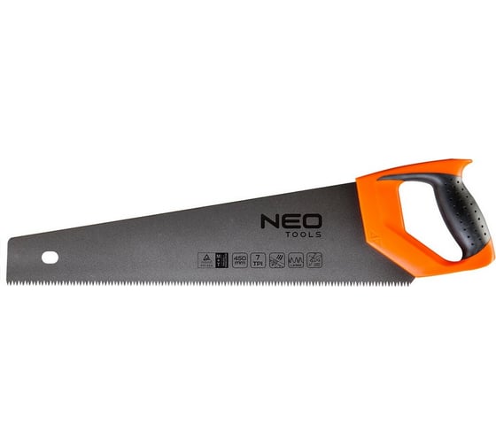 Изображение товара Ножовка по дереву 450 мм (7TPI, PTFE) NEO Tools 41-016