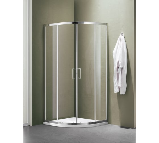 Изображение товара Душевое ограждение SANTREK AQUA Lea-R-1200-C-Chrome 1200х1200х1850 стекло прозрачное 5 мм, профиль хром 308510