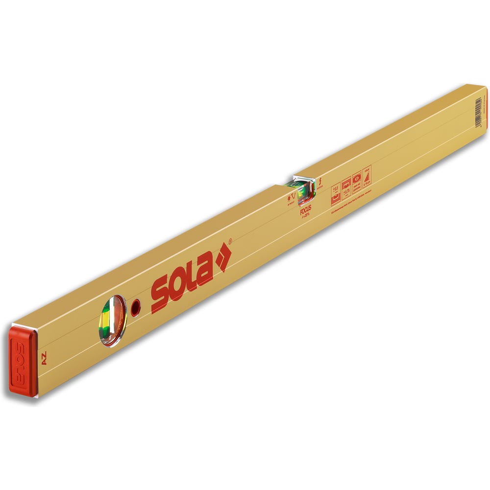Изображение товара Алюминиевый уровень SOLA AZ 100 01161301 100 см два глазка противоударный