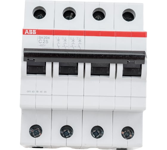 Изображение товара Автоматический выключатель ABB 4-полюсной sh204 c 25 2CDS214001R0254