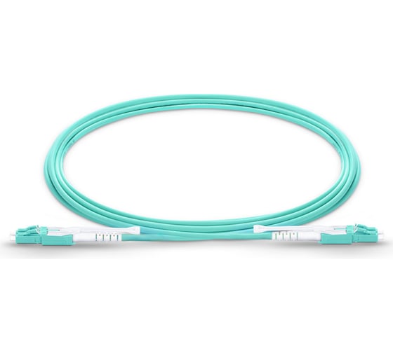 Изображение товара Оптический дуплексный патч-корд TopLAN LC-LC, для панелей высокой плотности, OM3, LSZH, 5.0 м, аква TOP-2LC-2LC/OM3H-5.0
