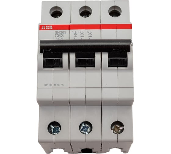 Изображение товара Автоматический выключатель ABB 3-полюсной sh203 c63 2CDS213001R0634