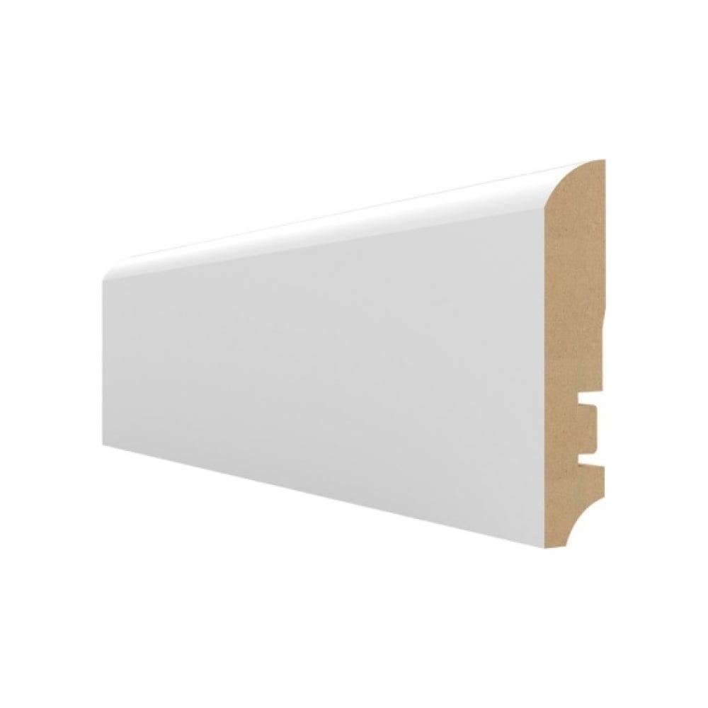 Изображение товара Напольный плинтус STELLA 80S из МДФ белый 2000x80x16 мм 5 шт.