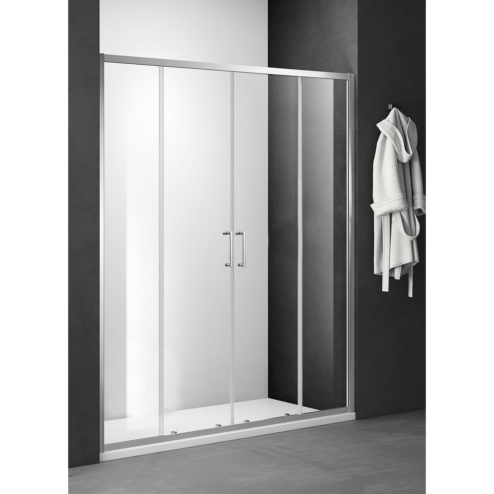 Изображение товара Душевое ограждение SANTREK AQUA Lea 1500x1850 мм с раздвижными дверями и стеклом 5 мм