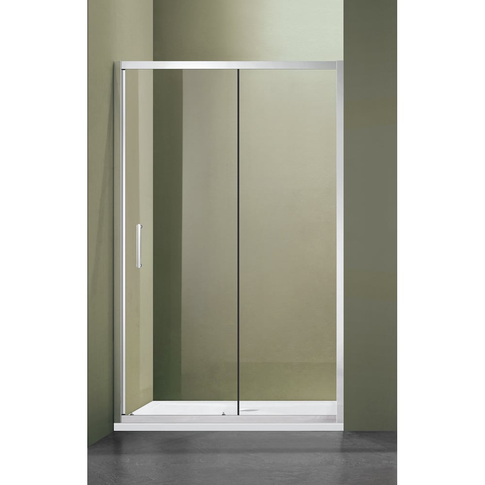 Изображение товара Душевое ограждение SANTREK AQUA Lea DF-1100-C-Chrome 1100х1850 мм, раздвижные стеклянные двери