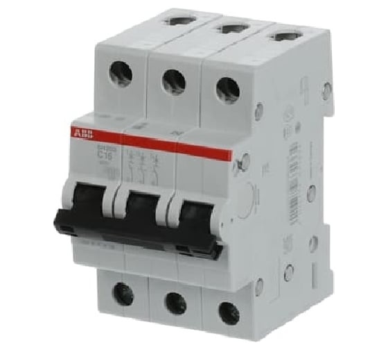 Изображение товара Автоматический выключатель ABB 3-полюсной sh203 c 16 2CDS213001R0164