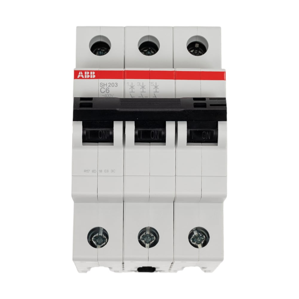 Изображение товара Автоматический выключатель ABB 3-полюсной sh203 c 6