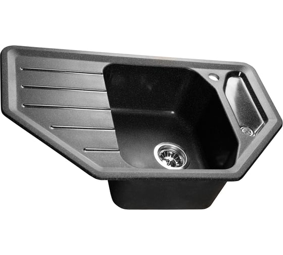 Изображение товара Мойка AQUA ANGLE SA-A800 угловая SANTREK 790*490 мм (черый-308) (+ сифон) 313796