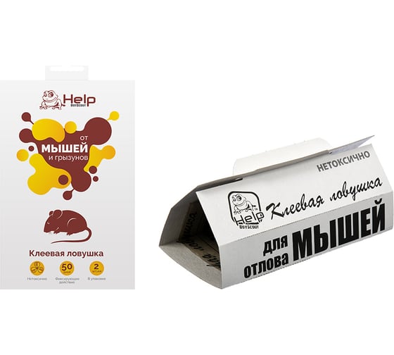 Изображение товара Клеевая ловушка для отлова МЫШЕЙ HELP 80260