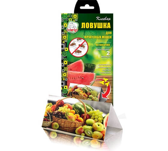 Изображение товара Клеевая ловушка для ФРУКТОВОЙ МУШКИ, 2 шт HELP 80243