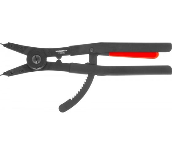 Изображение товара Прямые щипцы с фиксатором для стопорных колец Jonnesway P9916C разжим, 85-170 мм, 3.5-4.0 мм, 400 мм 46497
