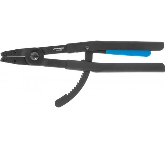 Изображение товара Загнутые щипцы для стопорных колец Jonnesway P9916B 90 с фиксатором, сжим, 85-170 мм, 3.5-4.0 мм, 400 мм 46496