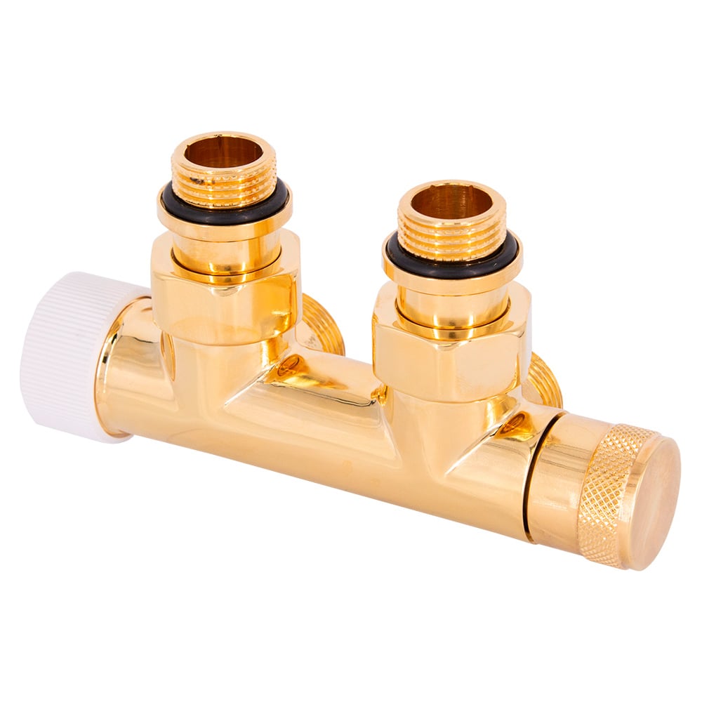 Изображение товара Узел нижнего подключения SR Rubinetterie угловой 1/2"х3/4"е золото левый