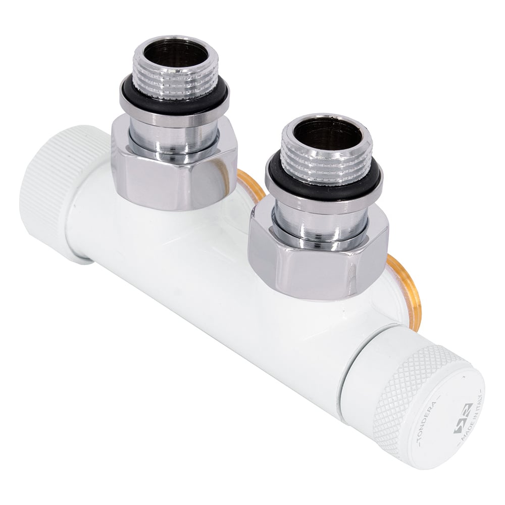 Изображение товара Угловой клапан для водопровода 1/2х3/4 латуни белый левый SR Rubinetterie