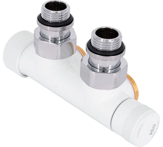 Изображение товара Узел нижнего подключения SR Rubinetterie угловой 1/2"х3/4"е белый левый 0685-1500VCEA