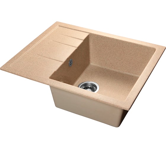 Изображение товара Мойка SANTREK AQUA SQUARE SA-S650L чаша + крыло 650х500 мм, песок-302, без сифона 313770