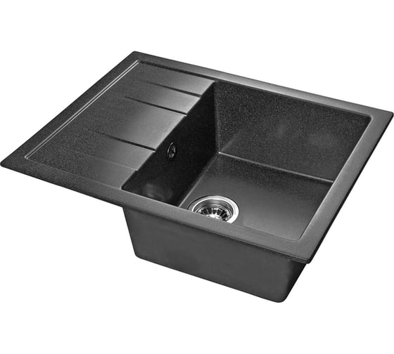 Изображение товара Мойка SANTREK AQUA SQUARE SA-S650L чаша + крыло 650х500 мм, графит-309, без сифона 313769