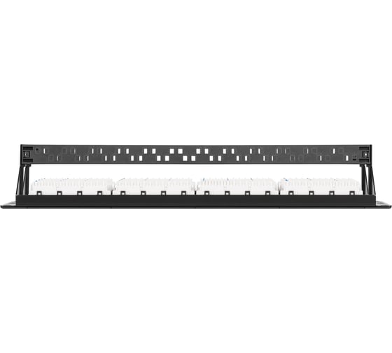 Изображение товара Панель NIKOMAX 19, 24 порта, Кат. 6, черная NMC-RP24UE2-1U-BK