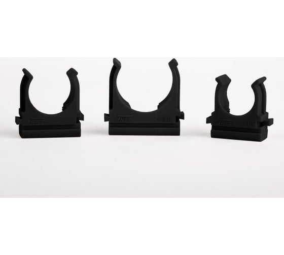 Изображение товара Крепеж-клипса Рувинил для трубы 25 мм, пластик, черная, для МП, 100 шт К01225Ч