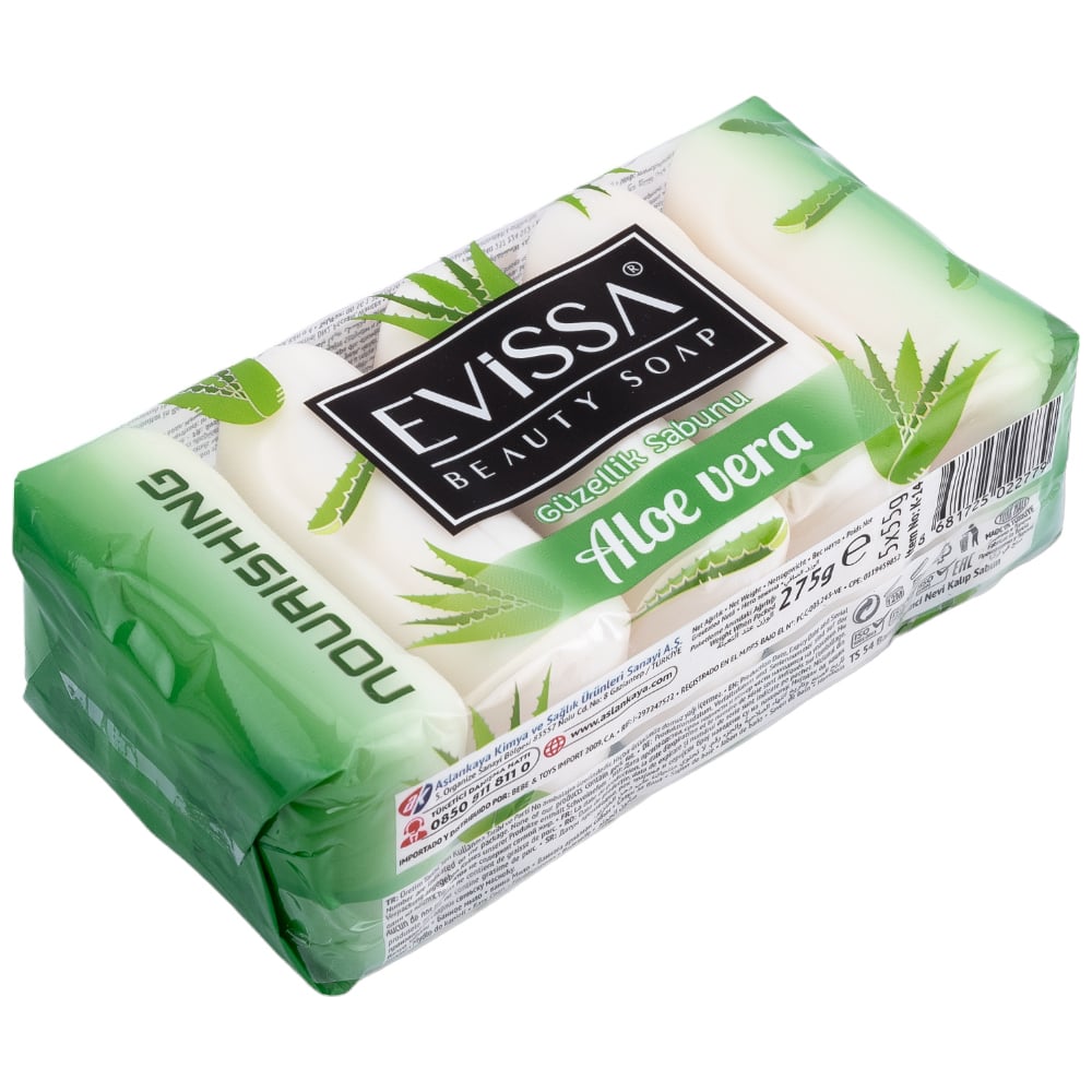 Туалетное мыло EVISSА мыло дуру 1 1 4 шт 80 г зеленый чай экопак