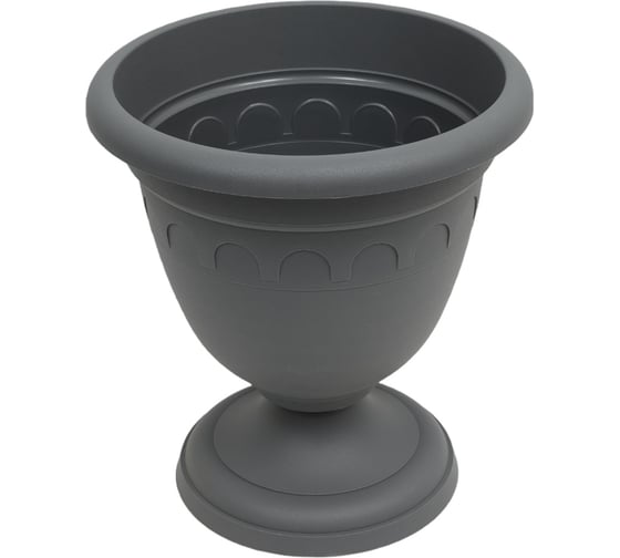 Изображение товара Высокий вазон Martika Колывань 5.6 л, диаметр 26 см, серый С135СЕР