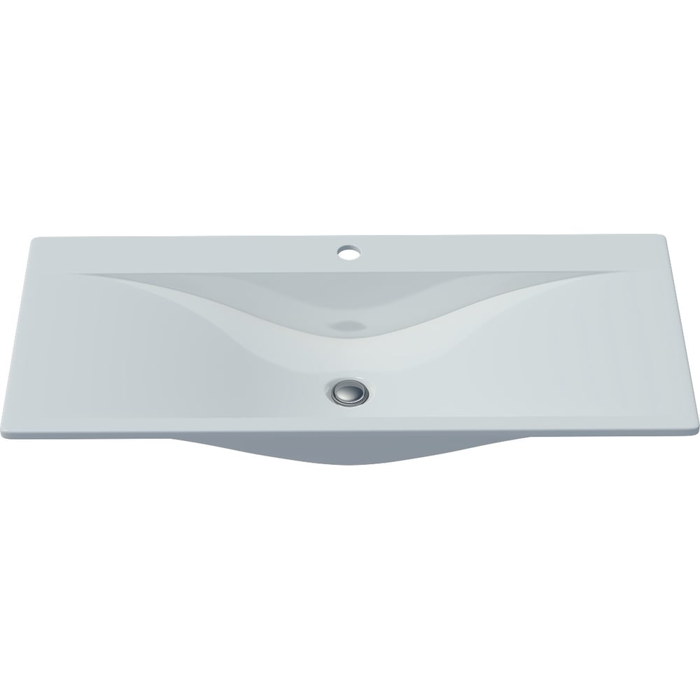 Изображение товара Раковина Madera Pulsus 90, белая, прямоугольная, из искусственного мрамора