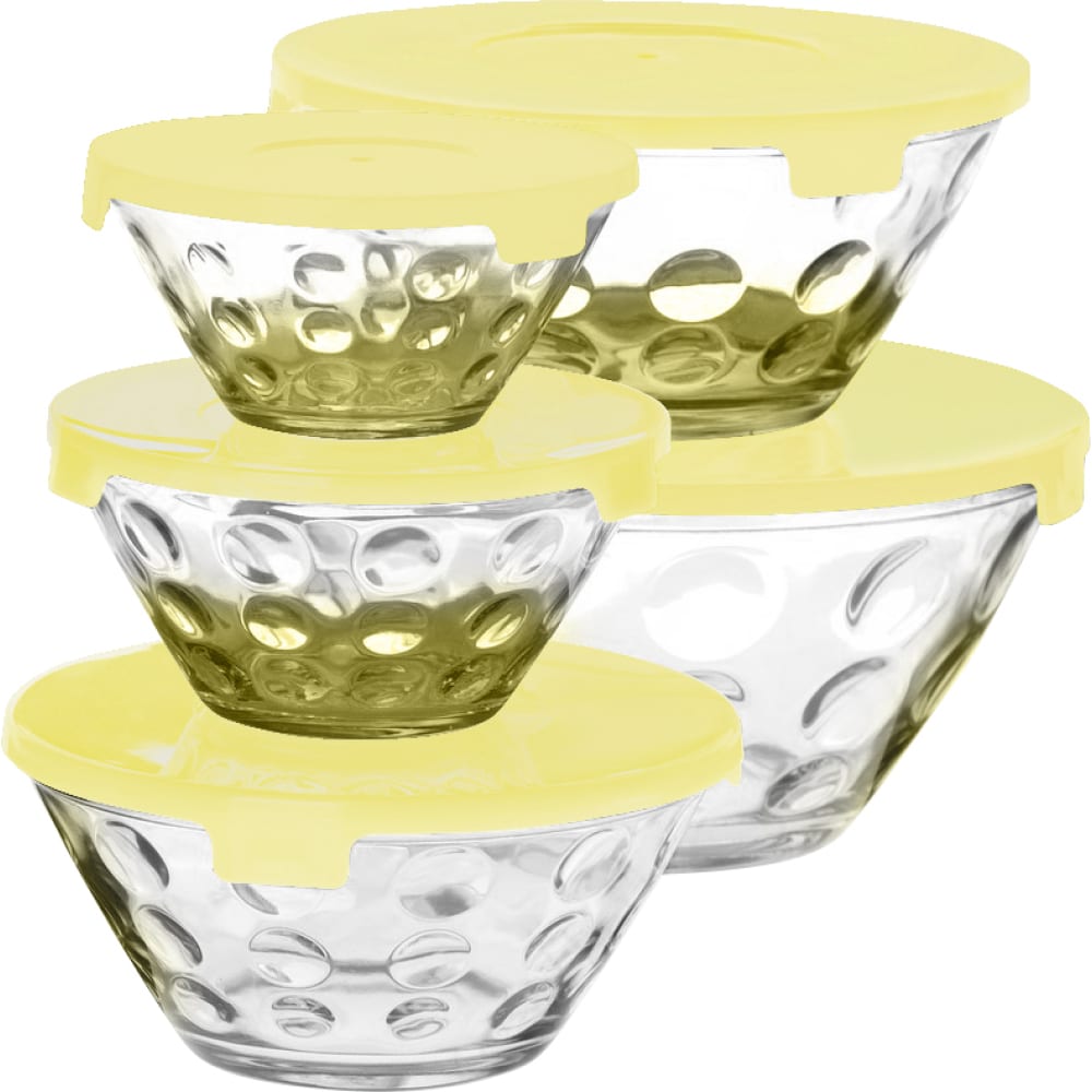 Набор стеклянных салатников IRIT набор стеклянных контейнеров для хранения продуктов urm
