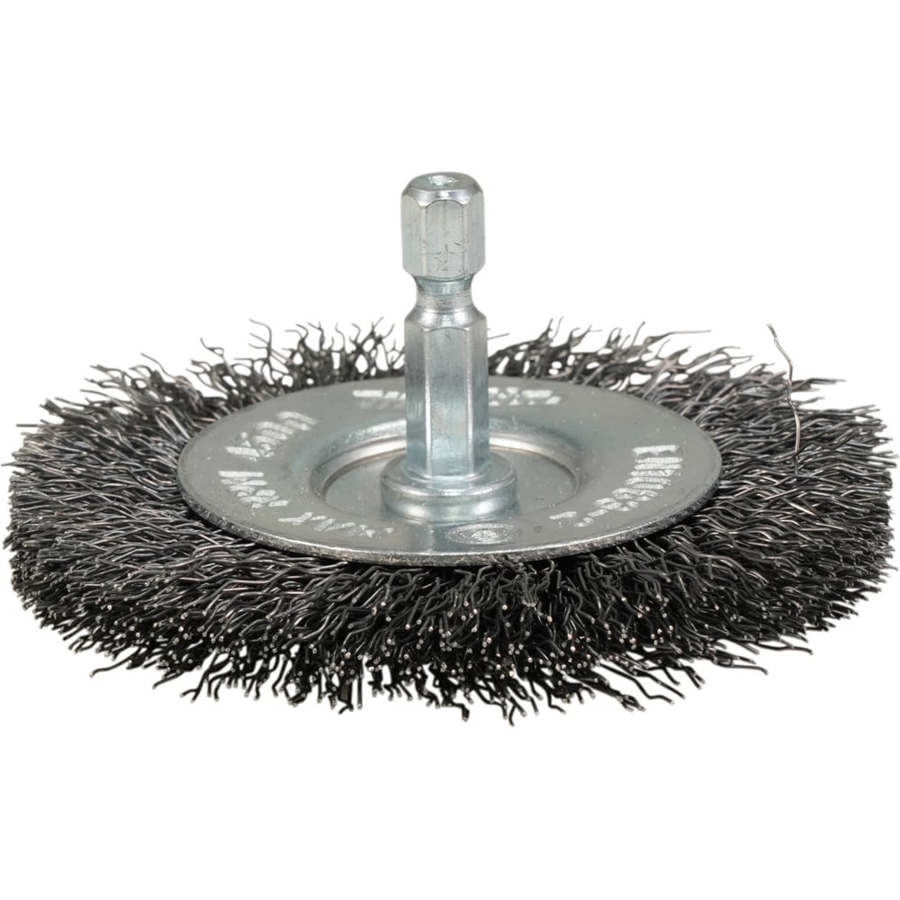 Изображение товара Щетка проволочная дисковая 100 мм с волнистой проволокой для ремонта и очистки
