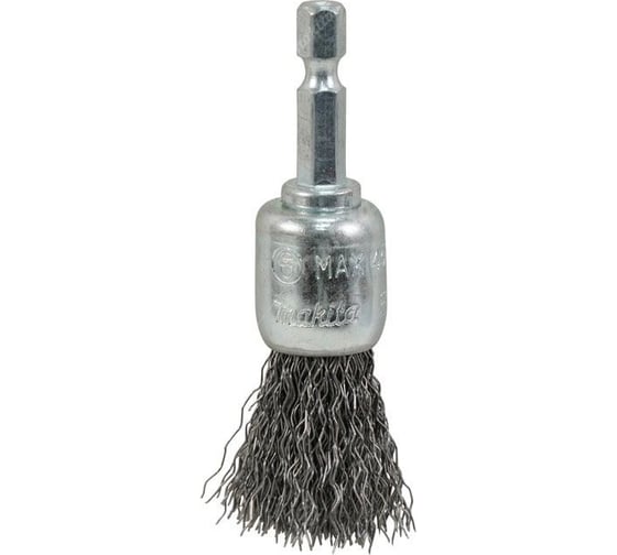 Изображение товара Щетка проволочная кистевая (19 мм, толщина проволоки 0.3 мм, гофрированная, металл, 1/4") Makita D-76526