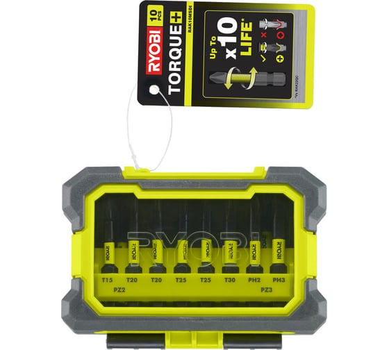 Изображение товара Набор ударостойких бит (10 шт; 50 мм) Ryobi 5132003176