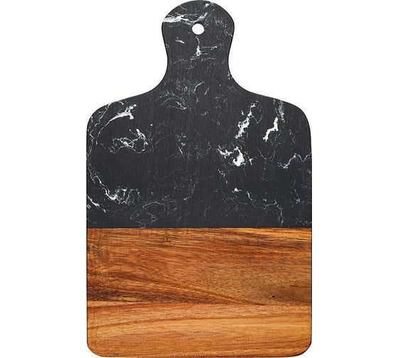 Изображение товара Сервировочная доска Liberty Jones Marm 21,5x33,5 см, черный мрамор/акация LJ000024