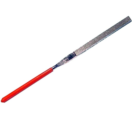 Изображение товара Плоский алмазный надфиль CNIC L 140x3 тупоносый, с обрезиненной ручкой 53207