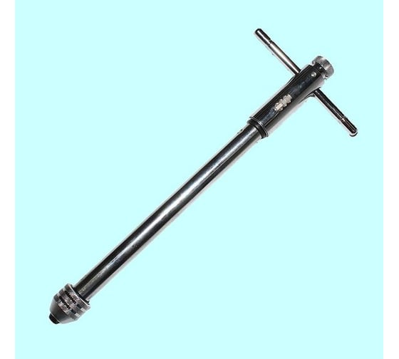 Изображение товара Вороток для метчиков CNIC М5-М12, 7/32"-1/2", цанговый, с трещоткой, 300x120 мм 64878