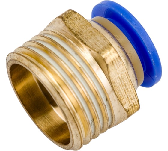 Изображение товара Фитинг цанговый прямой металлический 10 мм, внешняя резьба 1/2" Pegas pneumatic 5207