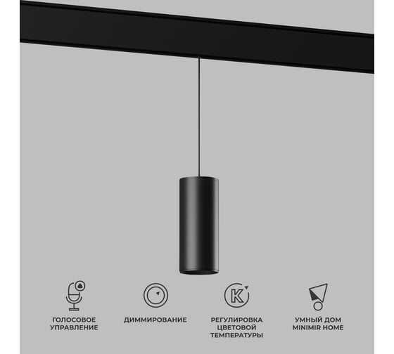Изображение товара Slim magnetic умный трековый светильник 15w 2700-6500k dim amend 85073/01 чёрный Elektrostandard a063534