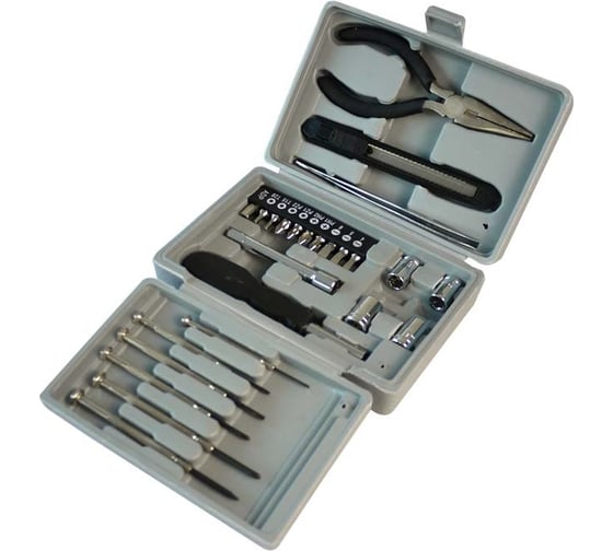 Изображение товара Набор инструментов 26 предметов (серый, 164x49x107 мм) Stinger W0402