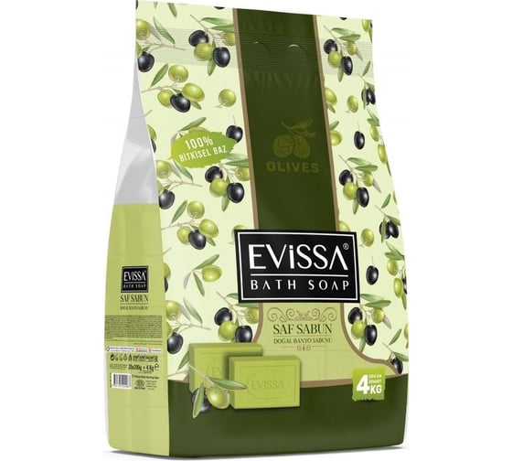 Изображение товара  Банное мыло EVISSА сумка-пакет, 20x200 гр, Зеленый М4087