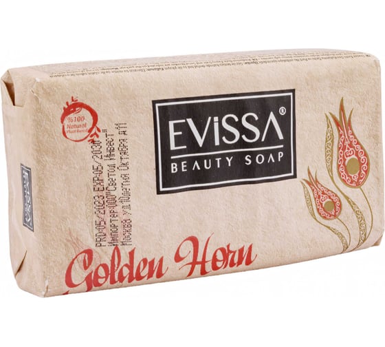 Изображение товара   Парфюмированное туалетное EVISSА мыло с французскими отдушками в крафтовой бумаге, 140 гр, Золотой Рог М1789
