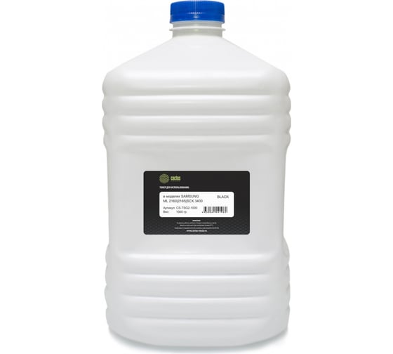 Изображение товара Тонер Cactus CS-TSG2-1000 черный, флакон 1000 г, для принтеров Samsung ML 2160/2165/SCX 3400 893892