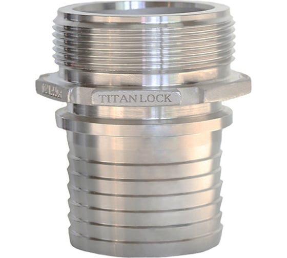 Изображение товара Штуцер с наружной резьбой под рукав TITAN LOCK нержавеющая сталь, 1.5in TLSM38SS