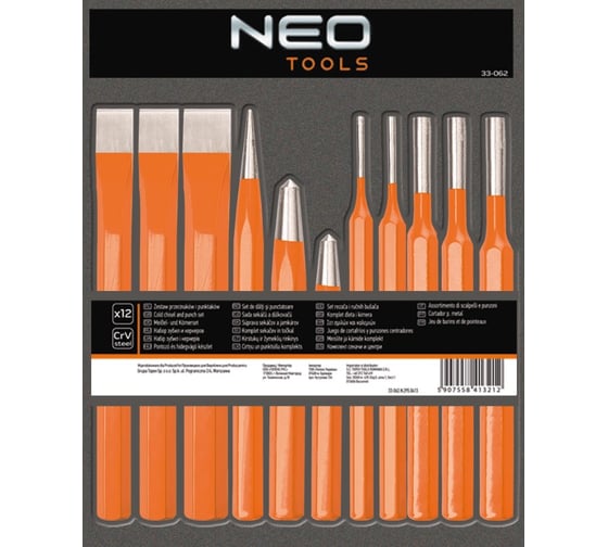Изображение товара Набор инструментов (зубила и долота) 12 шт. NEO Tools 33-062