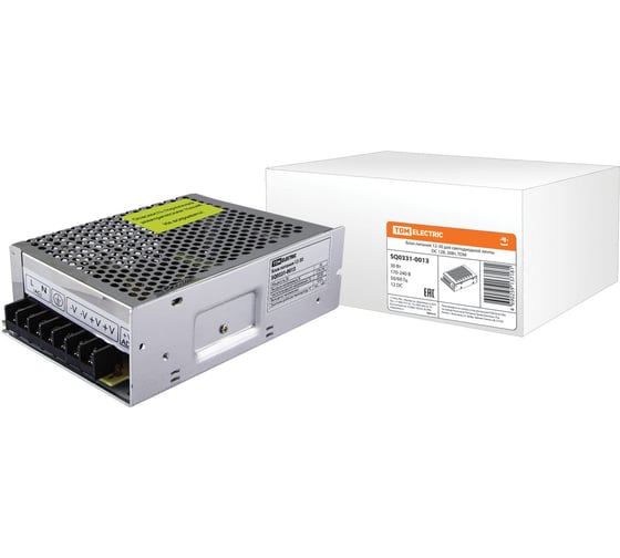 Изображение товара Блок питания для светодиодных лент и модулей 12v 36Вт TDM ELECTRIC 12В, IP20, металл SQ0331-0013
