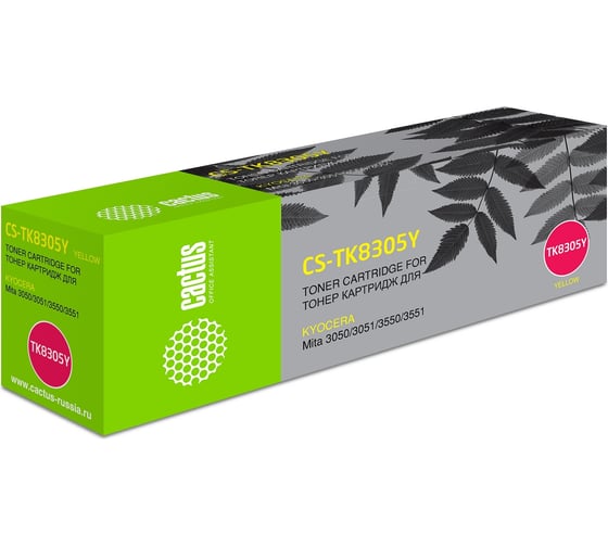 Изображение товара Лазерный картридж Cactus CS-TK8305Y TK-8305Y желтый, 15000 страниц, для Kyocera Mita 3050/3051/3550/3551 375993