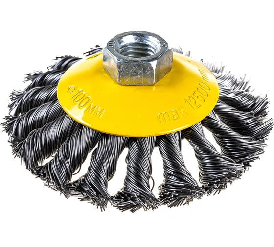 Изображение товара Щетка крацовка дисковая витая (100 мм; М14) для УШМ Biber 70977 тов-076222