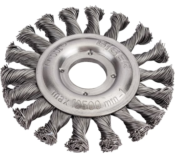 Изображение товара Щетка крацовка дисковая витая (100 мм; 16 мм) Biber 70981 тов-076229