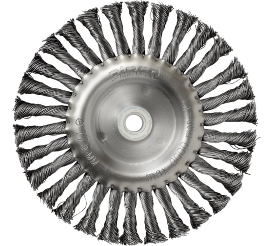Изображение товара Щетка крацовка дисковая витая (175 мм; 22.2 мм) Biber 70984 тов-076230