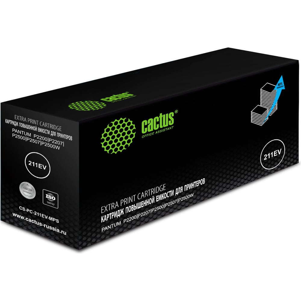 Изображение товара Лазерный картридж Cactus CS-PC-211EV-MPS черный для Pantum P2200/P2207/P2500/P2507/P2500W