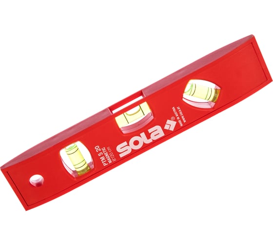 Изображение товара Пластиковый магнитный уровень, L=20 см, 3 глазка SOLA PTМ 5 01430601
